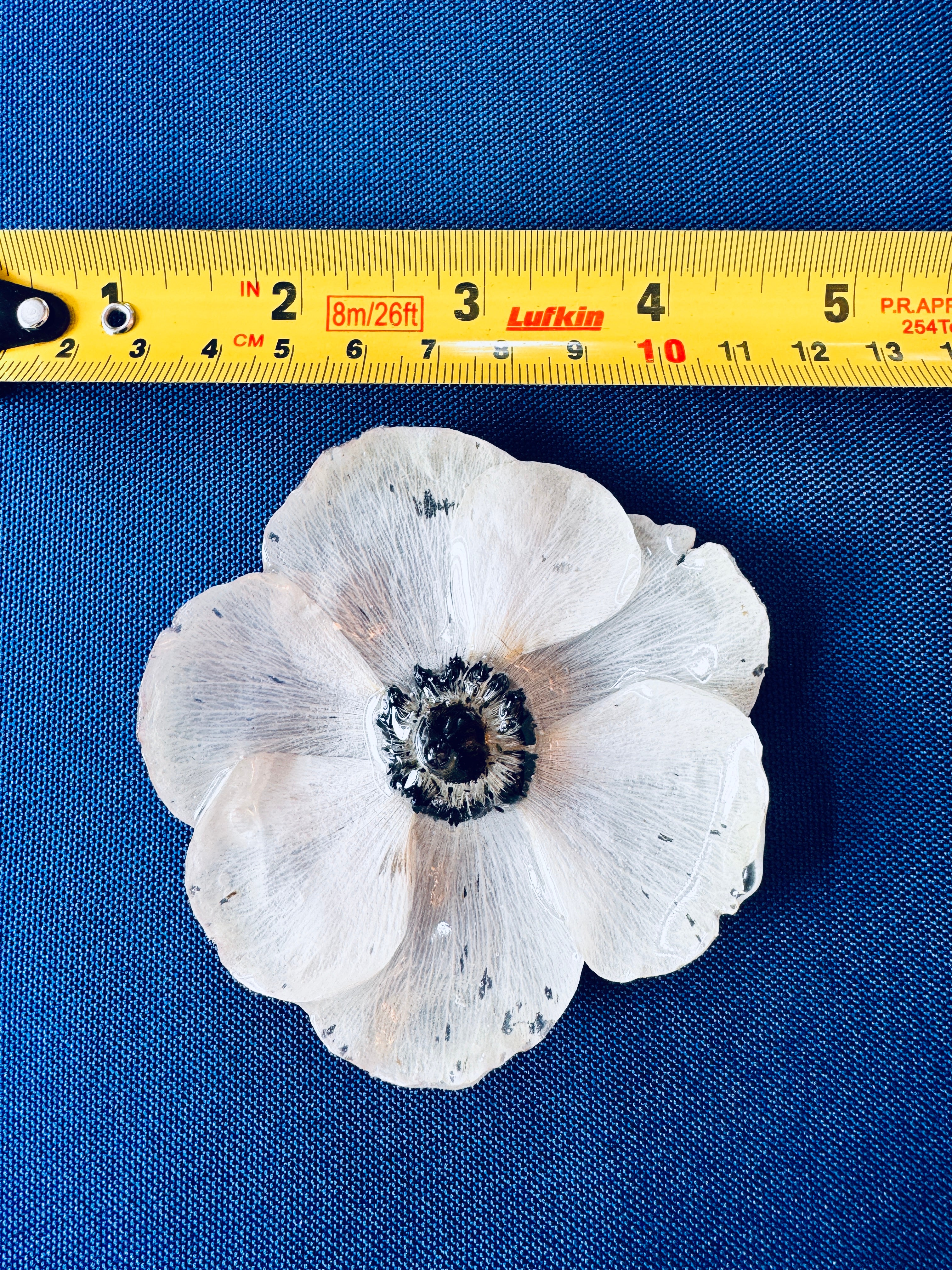 Real White Anemone Hair Clip / Brooch