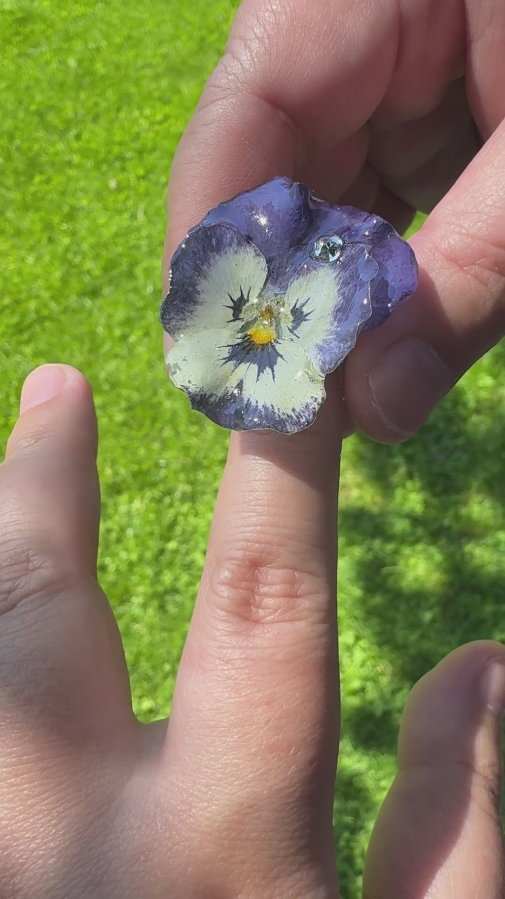 Pansy Stainless Steel Ring