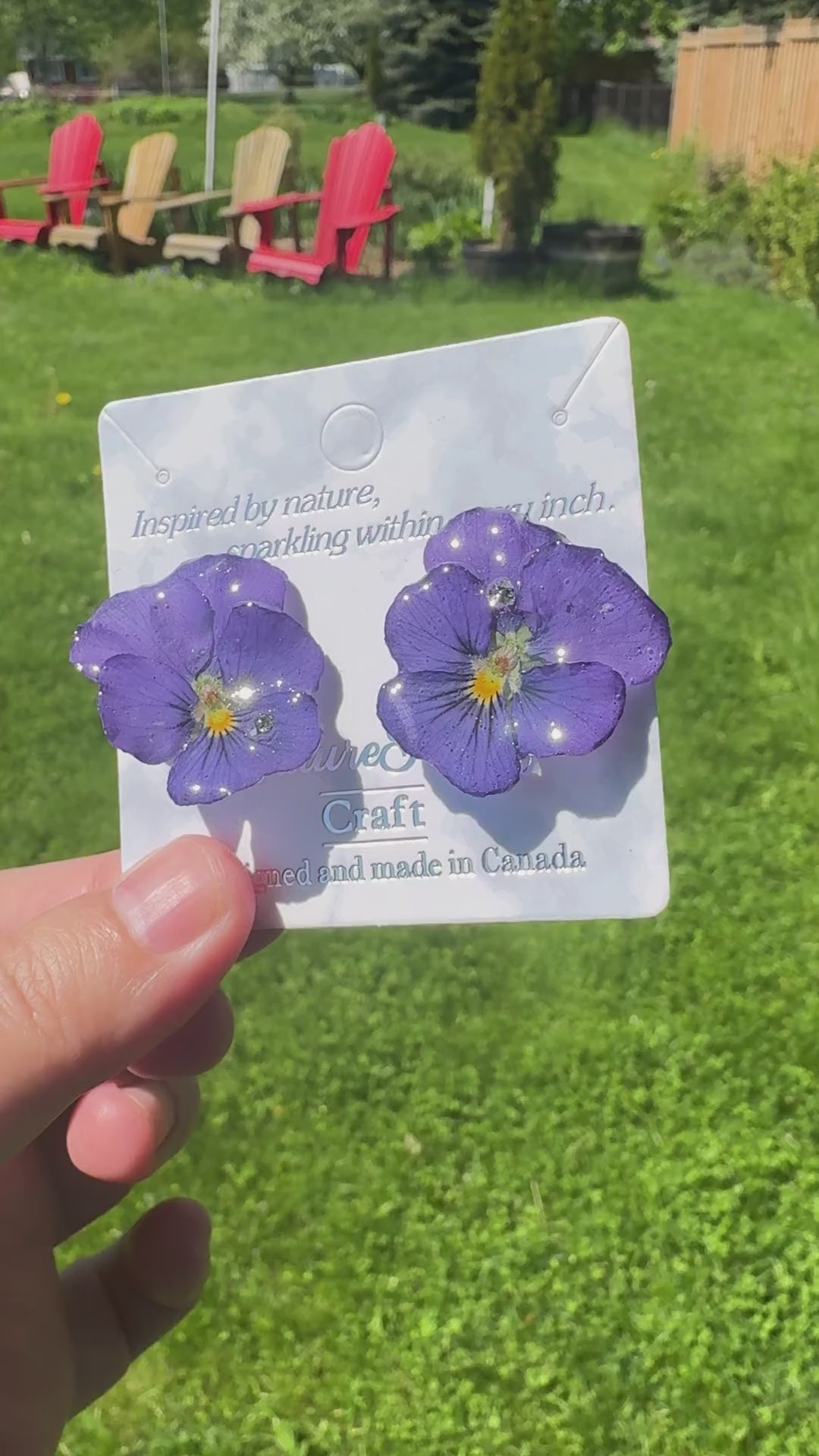 Pansy Silver Stud Earrings