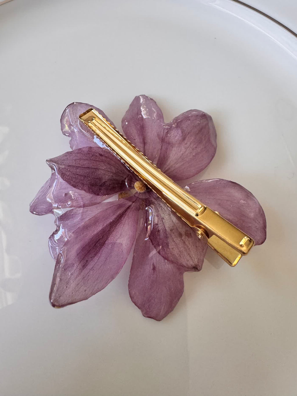 Wild Cotton Flower Hair Clip / Brooch