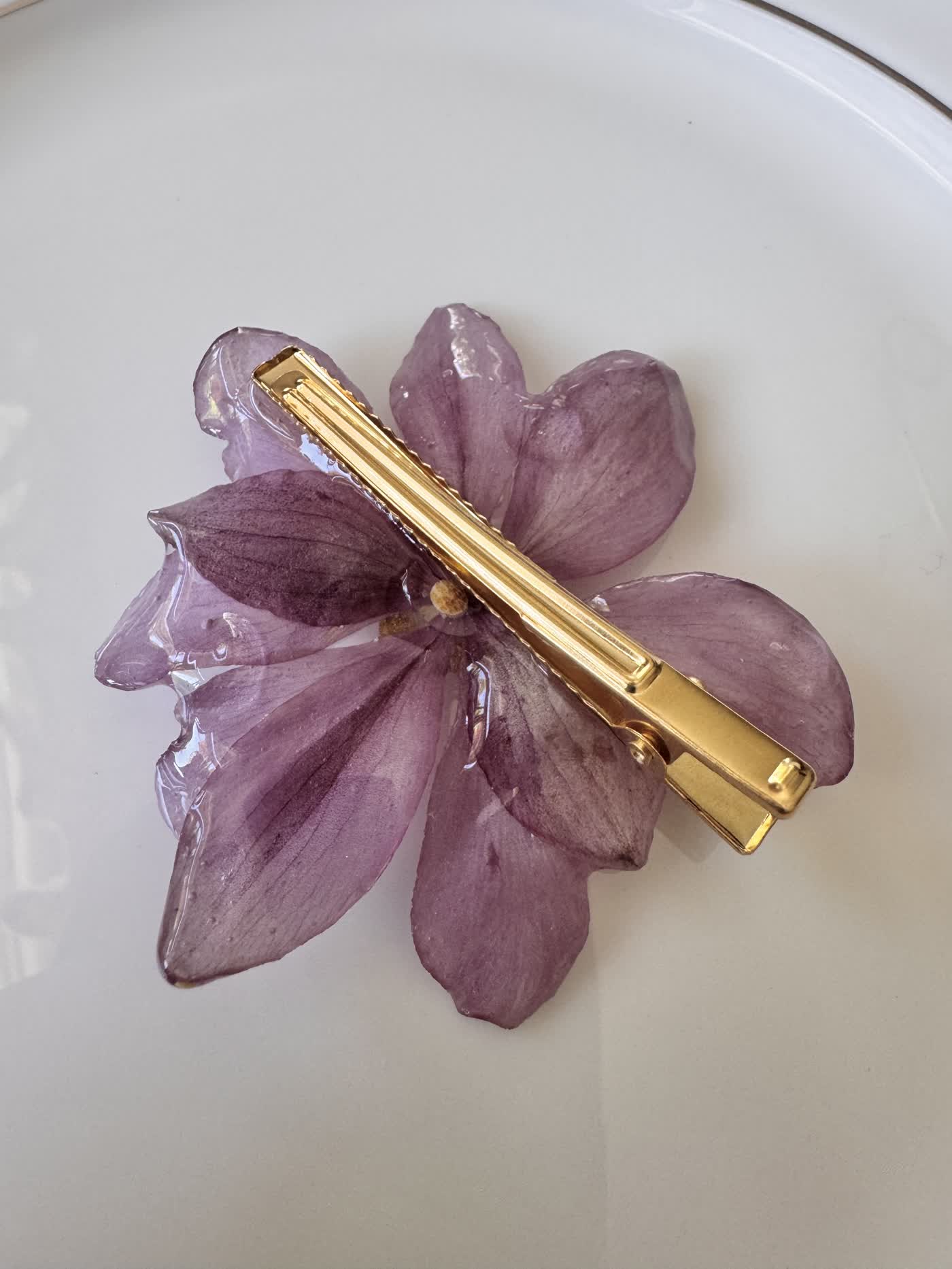 Wild Cotton Flower Hair Clip / Brooch