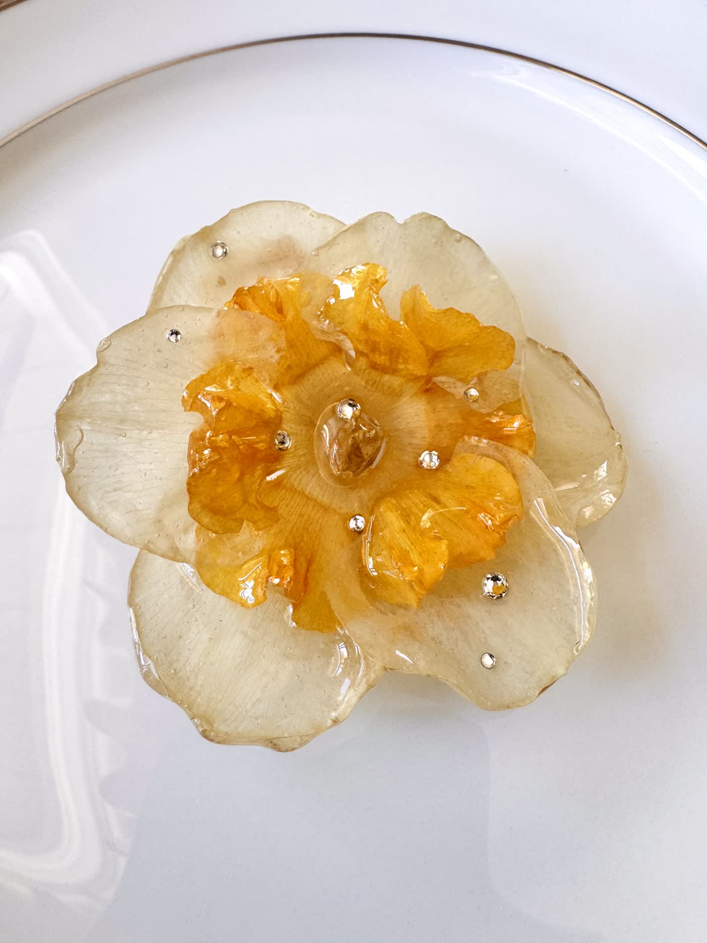 Yellow Daffodil Hair Clip / Brooch